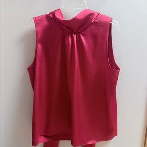 DKNY Rich Red Sleeveless Blouse